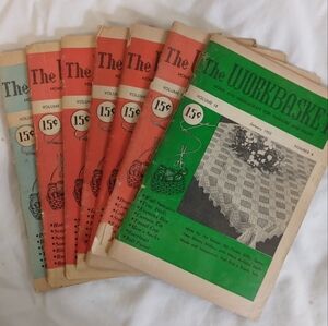 Vintage The Workbasket Magazine 1953 Patterns Recipes Ephemera Craft Crafting